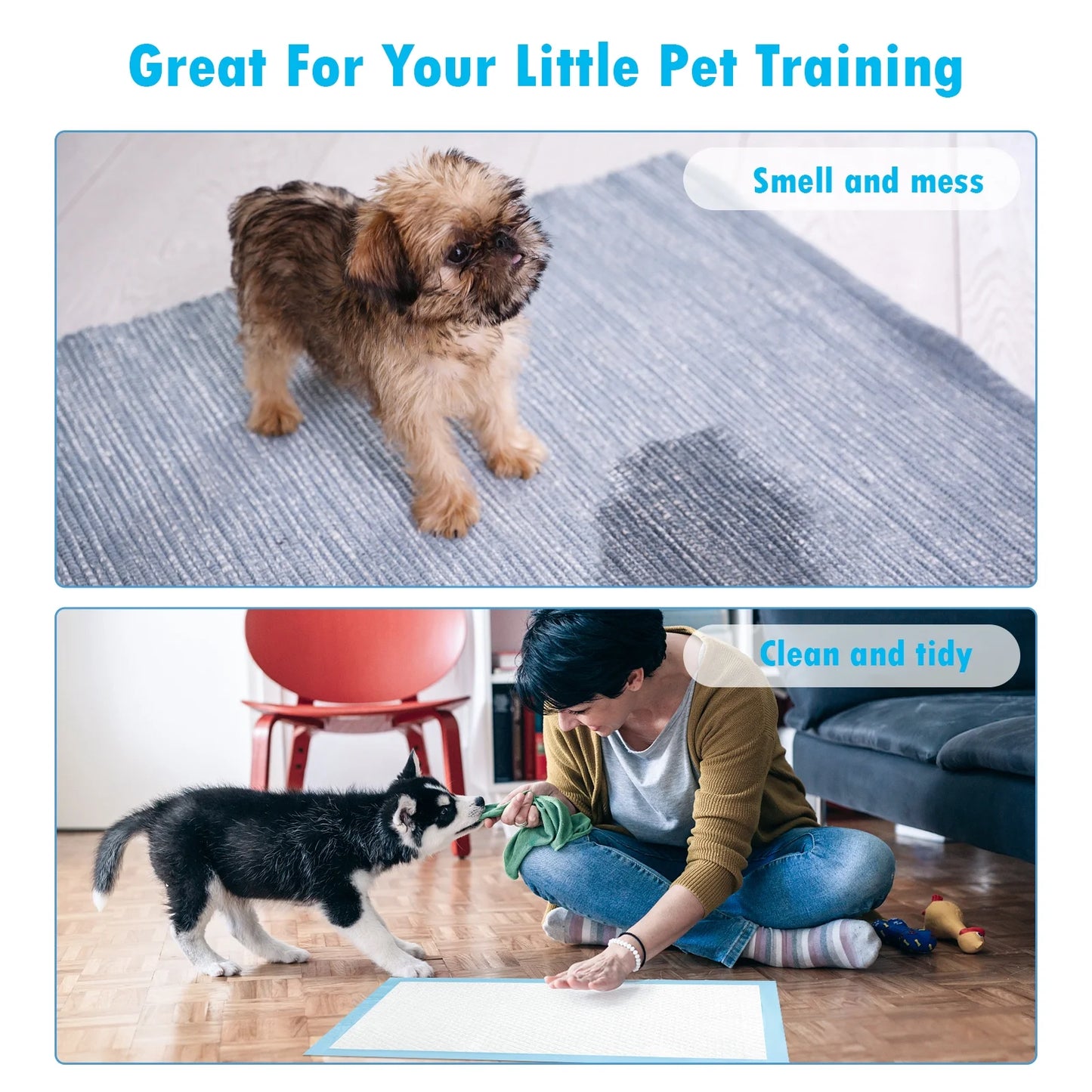 50Count Disposable Dog Training Pads XL Pet Pee Pads 28X34 in Potty Pads Premium Absorbent