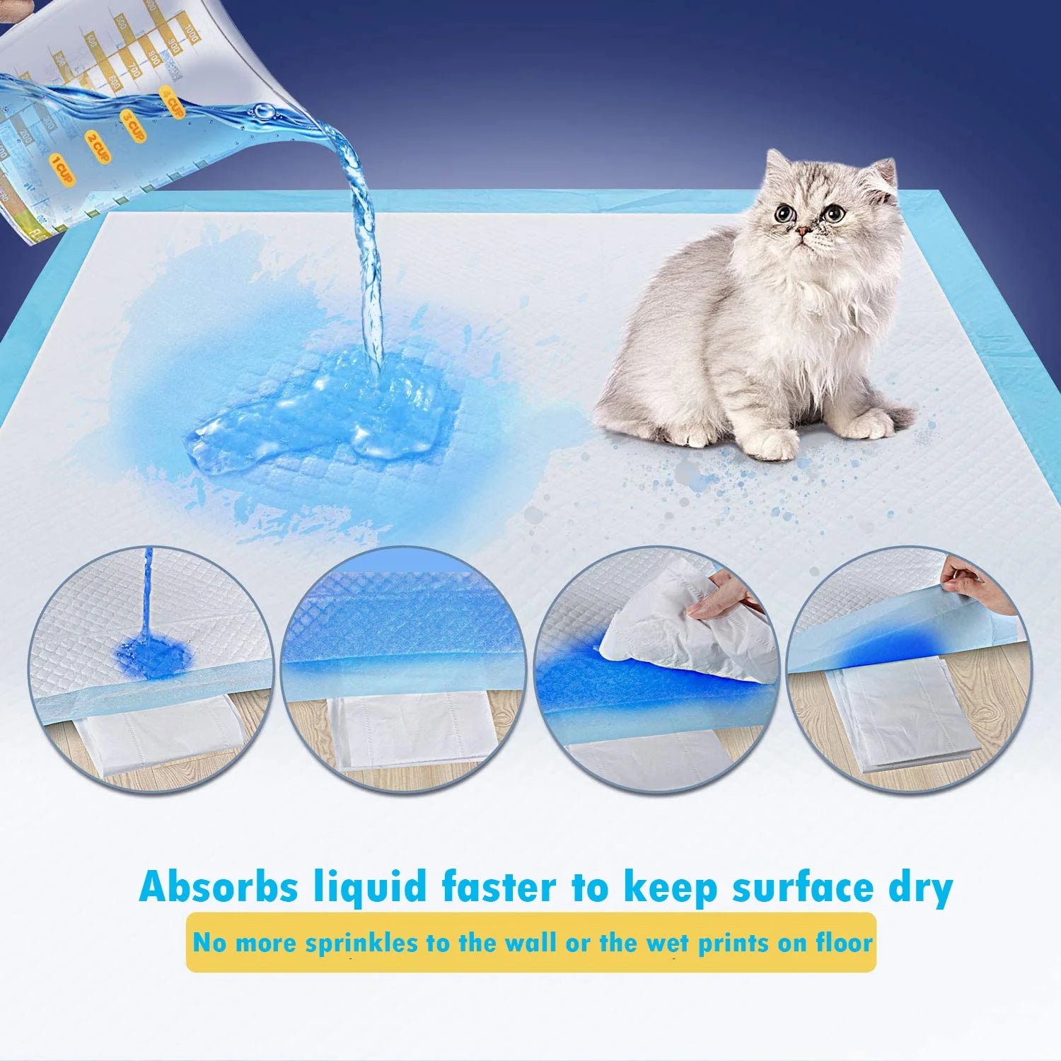 50Count Disposable Dog Training Pads XL Pet Pee Pads 28X34 in Potty Pads Premium Absorbent